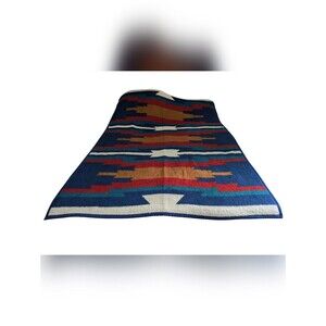 Vintage Biederlack Blanket Southwest Aztec Design
